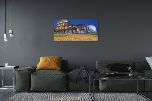 Quadro su tela Roma Sunset Colosseum 100x50 cm