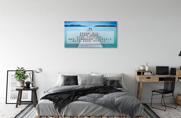 Quadro su tela Panorama Mare 100x50 cm
