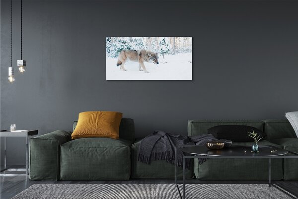 Quadro su tela Foresta invernale invernale 100x50 cm