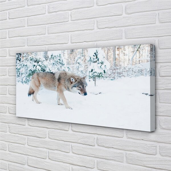 Quadro su tela Foresta invernale invernale 100x50 cm