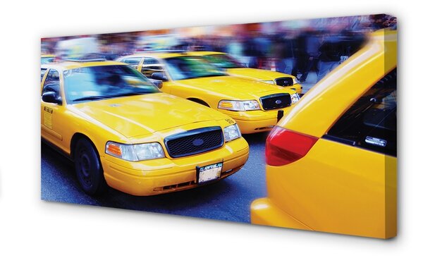 Quadro su tela Città del taxi gialla 100x50 cm