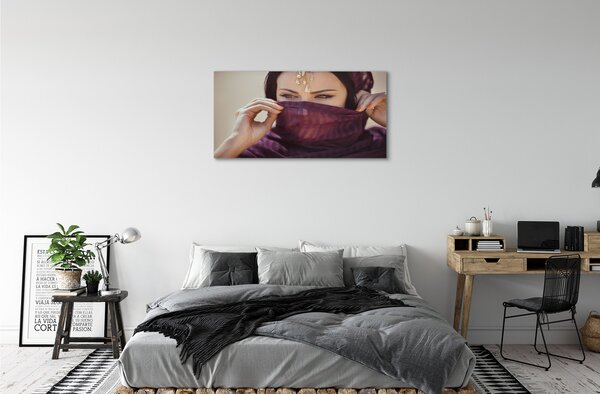 Foto quadro su tela Materiale della donna viola 100x50 cm
