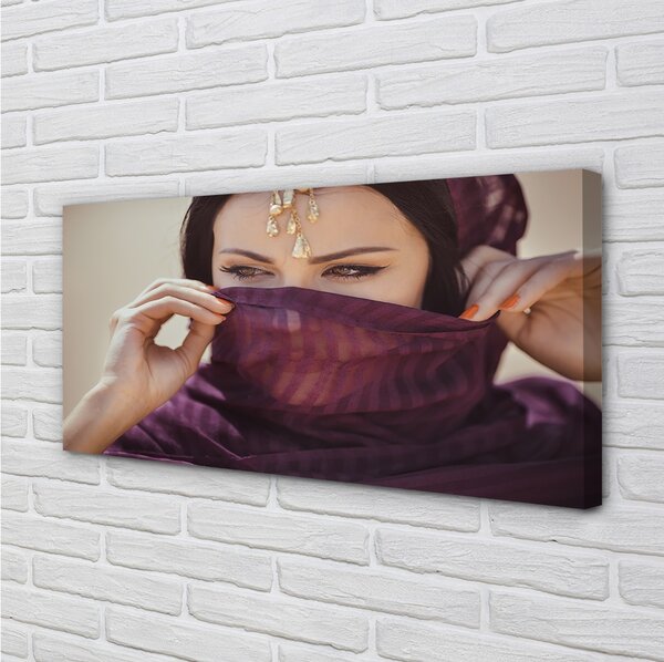 Foto quadro su tela Materiale della donna viola 100x50 cm