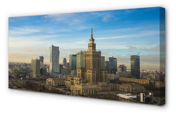 Quadro su tela Skyscrapers Panorama di Varsavia 100x50 cm
