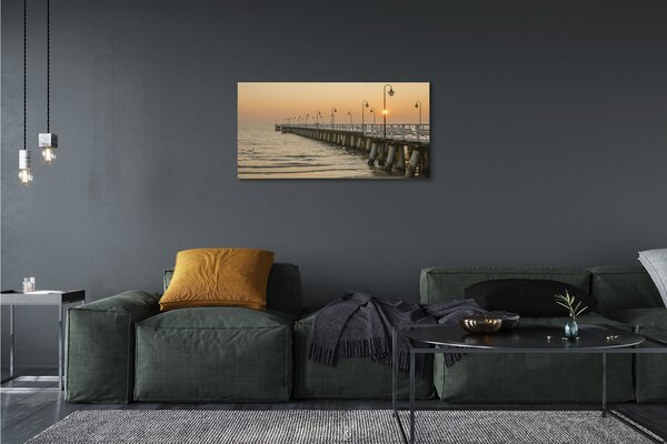 Quadro su tela Pier del mare di Danni 100x50 cm