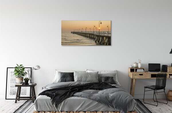 Quadro su tela Pier del mare di Danni 100x50 cm