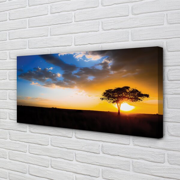 Quadro su tela Nuvole d'albero 100x50 cm