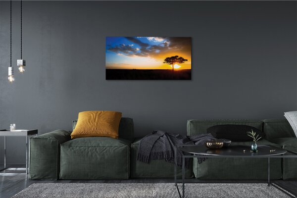 Quadro su tela Nuvole d'albero 100x50 cm