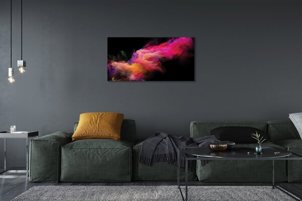 Quadro su tela Frattali rosa 100x50 cm
