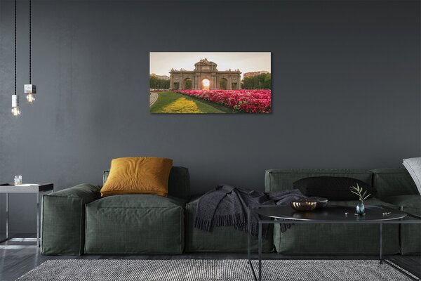 Quadro su tela Spagna della porta Alcala Madrid 100x50 cm