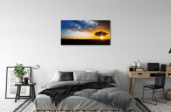 Quadro su tela Nuvole d'albero 100x50 cm