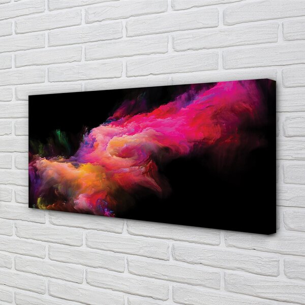 Quadro su tela Frattali rosa 100x50 cm