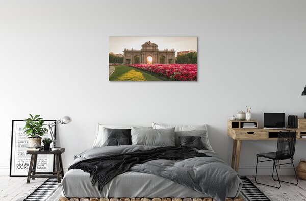 Quadro su tela Spagna della porta Alcala Madrid 100x50 cm