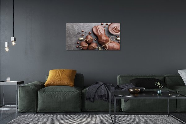 Quadro su tela Coniglio dei dolci al cioccolato 100x50 cm