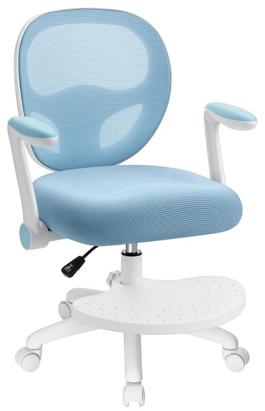 Sedia da scrivania per bambini, design ergonomico, regolabile in altezza, blu