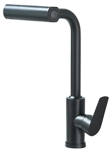 Rubinetto da cucina, bocca flessibile, monocomando, nero