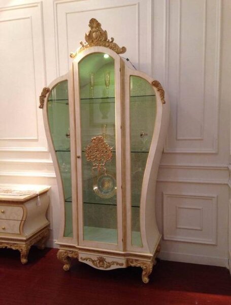 Vetrina Mobile Vetrine Soggiorno Vetrine Design Barocco Rococò E67 Nuovo