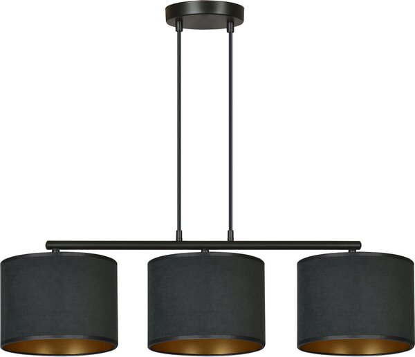 Lampadario Emibig 3xE27 60W HILDE 3 BL NERO 1054/3