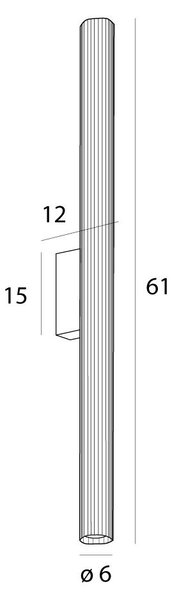 Applique a LED FAYETTE dorata 12W, bianco caldo 780 lm, alluminio, dimensioni: 61x6x12 cm, IP44, Maxlight