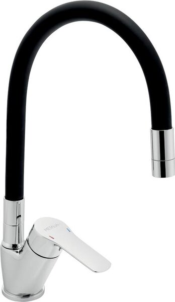 Miscelatore per lavello con braccio flessibile Metalia 54 cromo nero 54014F,0C