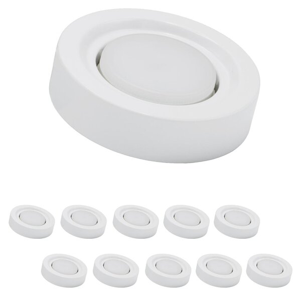 MILI Set da 10 lampade da incasso 7W GX53 4000K luce diurna 230V 520 lumen bianco