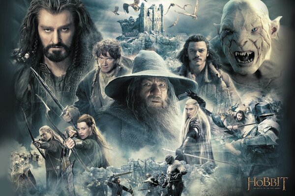 Stampa d'arte Hobbit - The Battle Of The Five Armies Scene