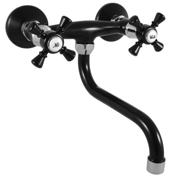 Slezák-RAV Slezák Rav Miscelatore per lavello/lavandino A MK301/21CMATC Colore: nero opaco/cromo, Dimensioni: 150 mm