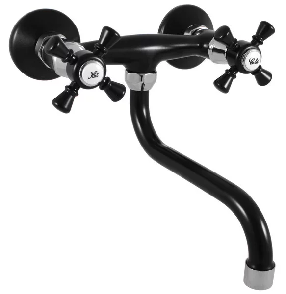 Slezák-RAV Slezák Rav Miscelatore per lavello/lavandino A MK301/21CMATC Colore: nero opaco/cromo, Dimensioni: 150 mm
