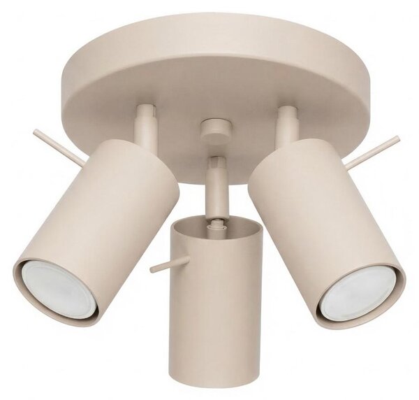 Faretto da soffitto VICTORIA color taupe 3xGU10x10W in metallo, dimensioni: 18,5x19,5x19,5 cm, IP20, Pure Lume