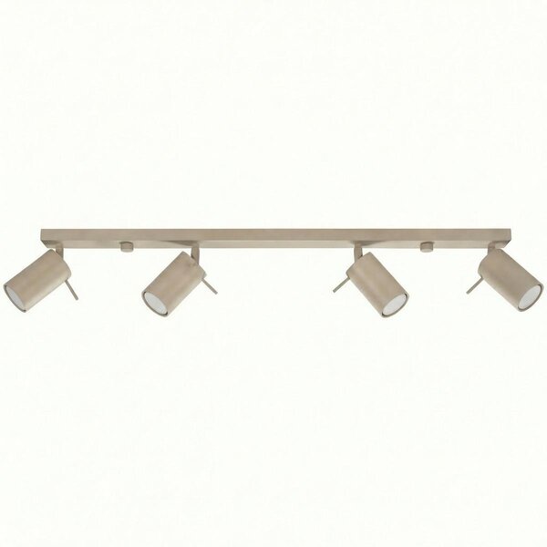 Faretto da soffitto VICTORIA color taupe 4xGU10x10W in metallo, dimensioni: 17x81x6 cm, IP20, Pure Lume