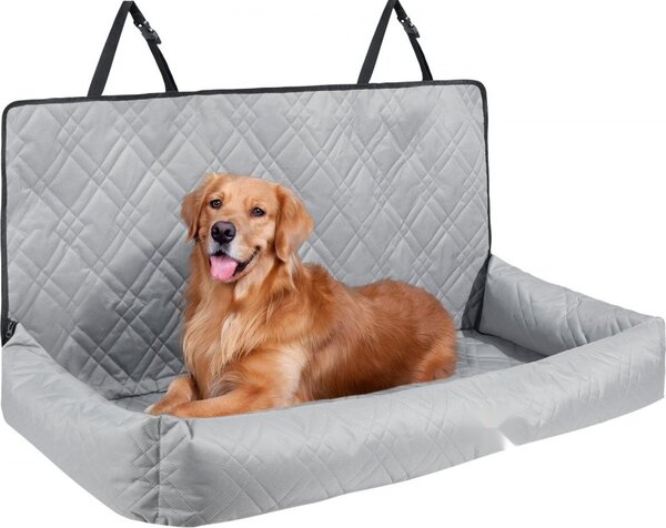 Seggiolino per cani per sedile posteriore - seggiolino per cani per sedile posteriore fino a 45 kg - 1270x500x560mm - grigio - protezione sicura per il vostro cane in auto