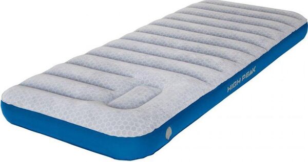 High Peak - Materasso, extra lungo, velluto PP8032 (20 cm x 195 cm x 75 cm) (blu/grigio/argento)