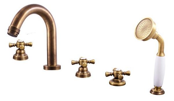 Slezák-RAV Rubinetto per vasca da bagno MORAVA OLD BRASS MK362PSM Colore: old brass, Dimensione: 3/8''