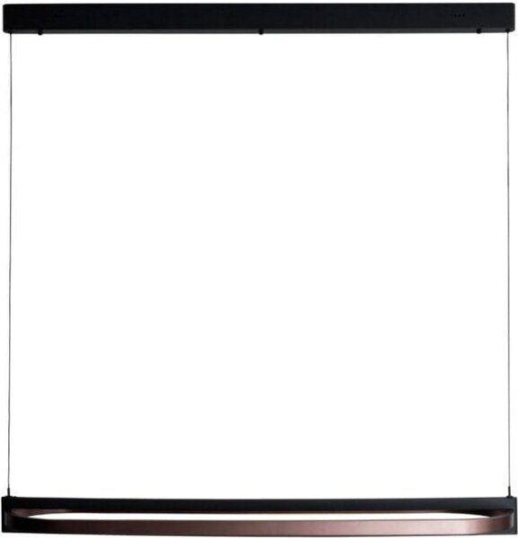 Lampadario a LED SINGAPUR nero e marrone 80W, bianco caldo 4400 lm, metallo, dimensioni: 190x123x30 cm, IP20, Maxlight