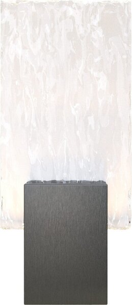 Applique LED VETRO nero spazzolato 3W Bianco caldo 240 lm metallo dim.: 30x13x5,5 cm IP20 Maxlight
