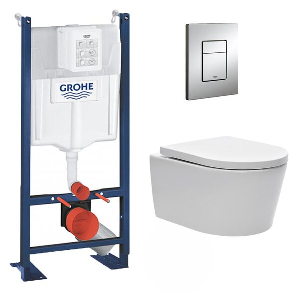Set WC a pavimento con WC SAT senza brida