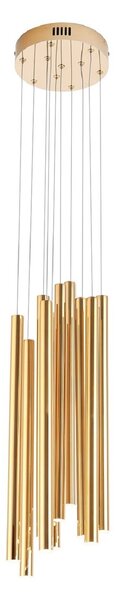 Lampadario a LED ORGANIC dorato 10 W, bianco caldo, 600 lm, metallo, dimensioni: 183 x 62 x 62 cm, IP20, Maxlight
