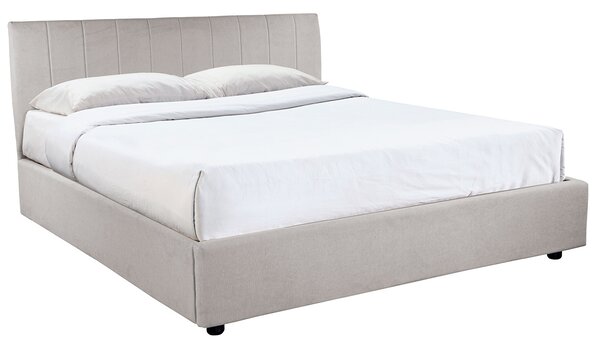 Letto contenitore 160x200 cm in tessuto Grigio chiaro SOGNO