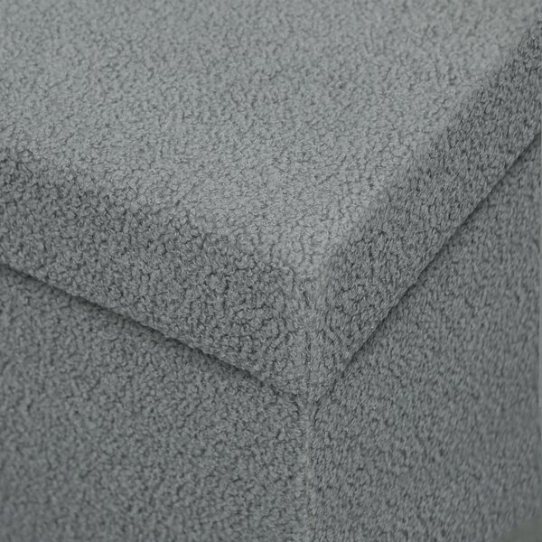 HOMCOM Panca Contenitore Imbottita con Coperchio, 76x38x38 cm, Grigio Scuro | Aosom Italy