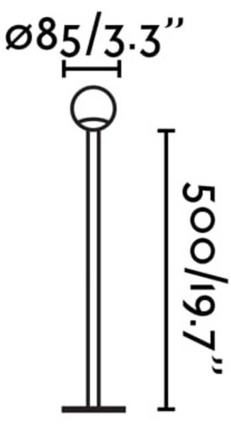 FARO BARCELONA Lampioncino LED Cuca, nero, acciaio inox, IP65, altezza 50 cm Cuca, Nero, Metallo, Moderno
