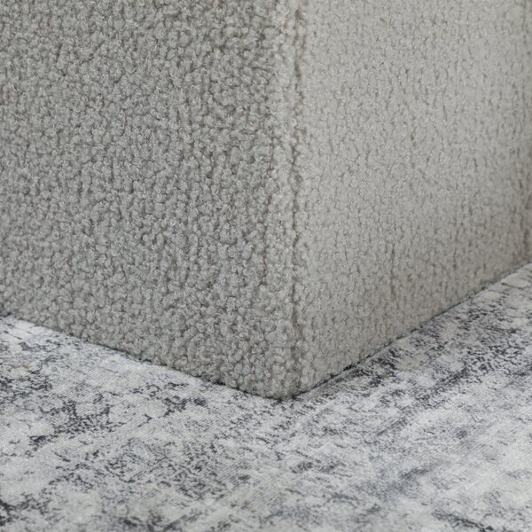 HOMCOM Panca Contenitore Imbottita con Coperchio, 76x38x38 cm, Grigio Chiaro | Aosom Italy
