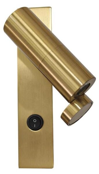 Applique LED da lettura MIRI dorata 3W luce calda 229 lm metallo dim.: 16x3,5x8 cm IP20 Light Prestige