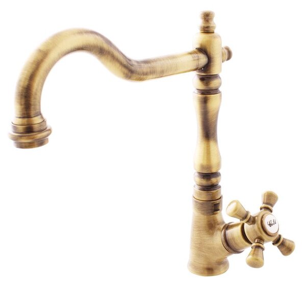 Slezák-RAV Miscelatore monocomando per lavabo Slezák RAV Morava Retro MK394/8SM ottone vecchio Colore: ottone vecchio
