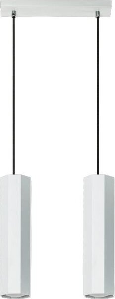 Lampada a sospensione Astral bianca 2xGU10x40W in metallo, dimensioni: 80x30x6 cm, IP20, Lampex