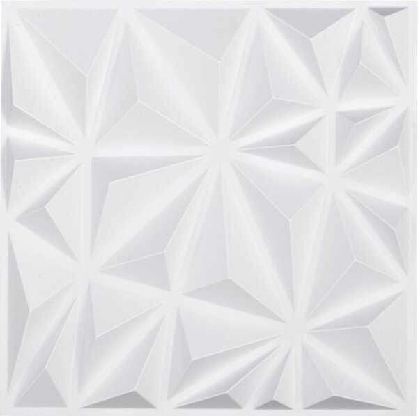 Set di 33 pannelli murali 3D 30x30cm - rivestimento murale in PVC bianco diamante - decorazione murale di per interni moderni