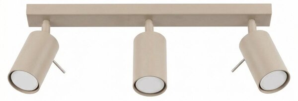 Faretto da soffitto VICTORIA color taupe 3xGU10x10W in metallo, dimensioni: 17x45x6 cm, IP20, Pure Lume
