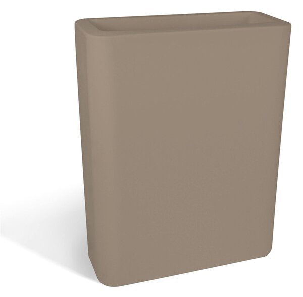 Vaso Porta vaso, ih 90 in polietilene Modello BLOG Dimensioni 90x30xh90 cm ideale x l'esterno si pu� piantumare direttamente al suo interno dotato di foro di scolo colore Tortora