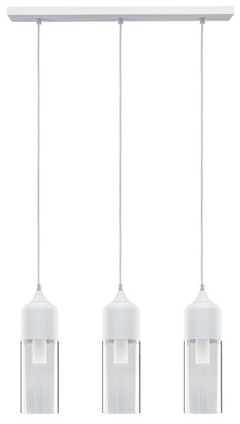 Paulmann Neordic Vanja lampada a sospensione max.3x20W E27 bianco opaco/chiaro 230V vetro/metallo