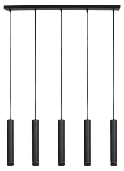 Mexlite - lampada a sospensione - DownLume - nero - metallo - grande lampada da tavolo da pranzo - GU10 - 4216ZW