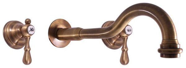 Slezák-RAV Miscelatore per lavabo Slezák RAV Morava Retro MK431SM ottone vecchio Colore: ottone vecchio